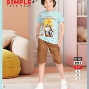 طقم خروج أولادي تيشرت قطن - جملة اكسبريس