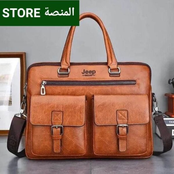 شنطة جلد موديل دبل جيب ماركة Jeep - المنصة ستور
