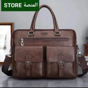 شنطة جلد موديل دبل جيب ماركة Jeep - المنصة ستور