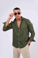 ⁦قميص كتان linen shirt⁩ - الصورة ⁦4⁩