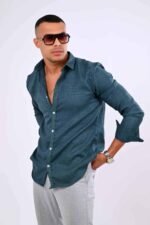 ⁦قميص كتان linen shirt⁩ - الصورة ⁦6⁩