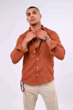 ⁦قميص كتان linen shirt⁩ - الصورة ⁦7⁩