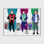 طقم أطفال شتوي – 3 قطع | موديل بسكوتة | ألوان متعددة - جملة اكسبريس