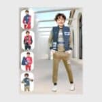 طقم أطفال شتوي – 3 قطع | تك فلير مستورد + بامب + ووتر برووف | ألوان متعددة