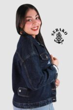 جاكيت جينز تصميم كاجوال شبابي ازرق - جملة اكسبريس