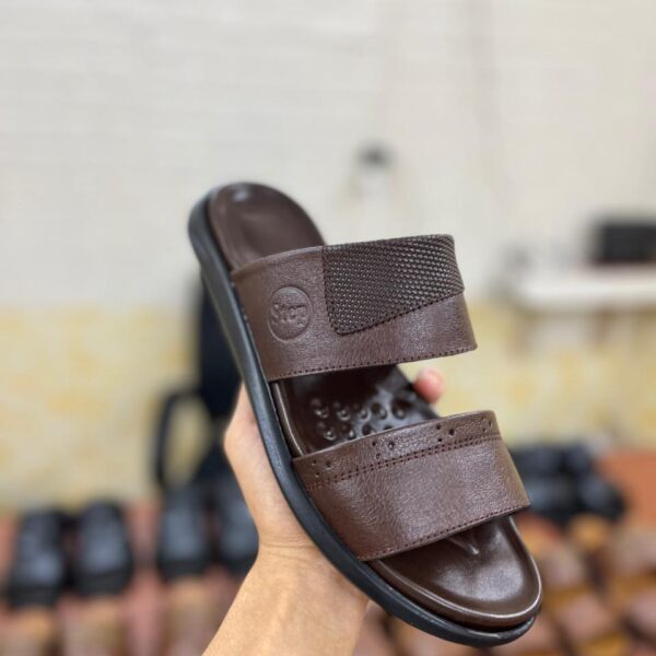 شبشب رجالي بني غامق موديل A80 / A49 – مصنع جملة فقط