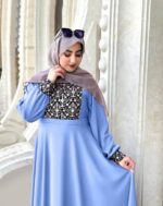 دريس خامة رويال ازرق سماوي – أناقة مريحة لكل مناسبة