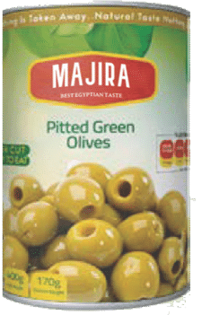 pitted green olives