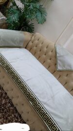 طقم انتريه جلد مقلوب ابيض – فرزاتشي التركي