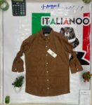 قميص قطيفة فاخر زيتي