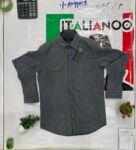 قميص قطيفة فاخر رمادي