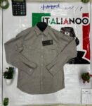 قميص قطيفة فاخر رصاصي