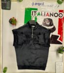 سويتشرت قطيفة نص سوستة اسود