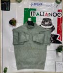 سويتشرت قطيفة نص سوستة رصاصي