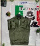 سويتشرت قطيفة نص سوستة اخضر