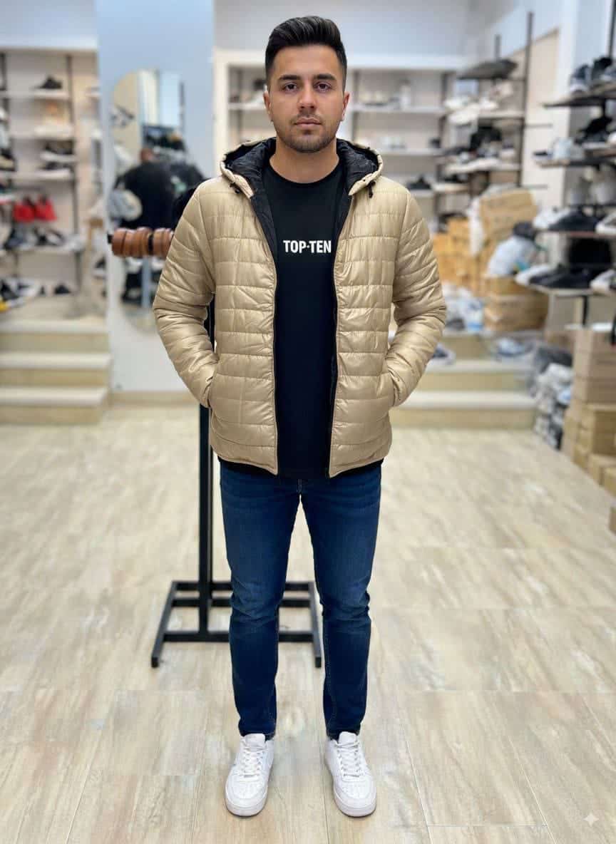 WhatsApp Image 2025-11-12 at 11.36.44 جاكيت إسباني مشحم مبطن ستان بيج - الصورة 1