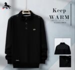 تيشيرت نص سوستة اسود خامة ميلتون مستوردة