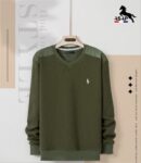 تيشيرت راوند اخضر خامة كشمير فاخرة