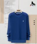 تيشيرت راوند ازرق خامة كشمير فاخرة