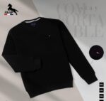 تيشيرت مقاسات خاصة اسود خامة ميلتون قطن