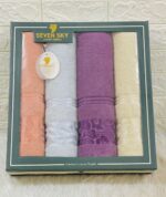 ⁦فوط قطن علبة 4 قطع مقاس 60×120 | جاكار⁩ - الصورة ⁦2⁩