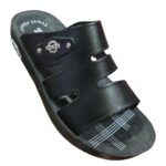 ⁦شبشب جلد رجالي اسود فاخر خامة تركي جلد طبيعي⁩ - الصورة ⁦4⁩