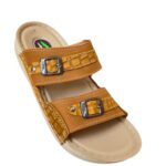 شبشب طبي رجالي شامواه جلد طبيعي بيج