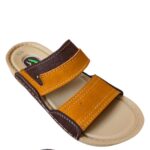 ⁦شبشب طبي رجالي شامواه جلد طبيعي بيج⁩ - الصورة ⁦4⁩