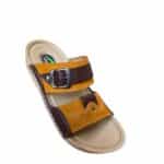 ⁦شبشب طبي رجالي شامواه جلد طبيعي بيج⁩ - الصورة ⁦3⁩