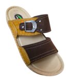 ⁦شبشب طبي رجالي شامواه جلد طبيعي اسود⁩ - الصورة ⁦3⁩