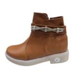 ⁦هاف بوت حريمي بني خامة مستوردة⁩ - الصورة ⁦2⁩