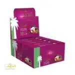 12× باكت 12عبوه 3تمرات -تمر محشي 3نكهات ولوز ومغطي شيكولاتة (قهوه-شيكولاتة بيضاء-شيكولاتة غامقة)