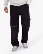 ثري شروال ميلتون اسفينجى جيب كارجو اسود