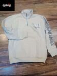 12 × سويتشرت نص سوستة قطن اسفنجي ابيض