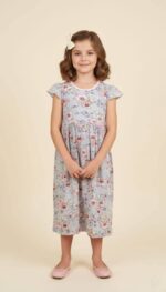 1 دستة × فستان بناتي وردي