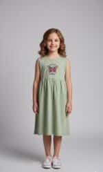 1 دستة × فستان بناتي وردي غامق