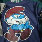 3 دسته × ترنجات شورت اولادي وبناتي كحلي بابا سنفور