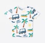 12 دسته × تيشرتات أطفال LC –هاواى ابيض