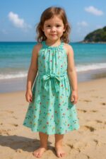 1 دستة × فستان بناتي منقوش مميز وأنيق للبنوتات الكيوت