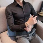 12 قطعة ×قميص كلاسيك رجالي اسود