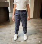 3 دسته × بنطلون جبردين ليكرا أطفال مستورد رصاصي