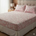 20  كرتونه × طقم ملاية استيك مشجر بينك 4 قطع