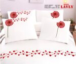 20 كرتونه×طقم ملاية لافلي احمر 4 قطع