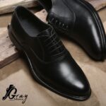 1 كرتونه×حذاء كلاسيك جلد طبيعي اسود