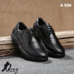 1 كرتونه×حذاء رجالي كاجوال جلد طبيعي اسود كود A-506