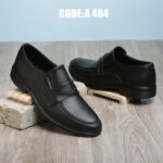 1 كرتونه×حذاء رجالي كلاسيك جلد طبيعي اسود كود A-404