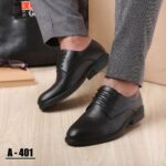 1 كرتونه×حذاء رجالي كلاسيك جلد طبيعي اسود كود A-401
