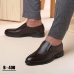 1 كرتونه×حذاء رجالي كلاسيك جلد طبيعي بني