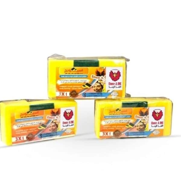 إسفنج مواعين 3×1 - 10 دسته