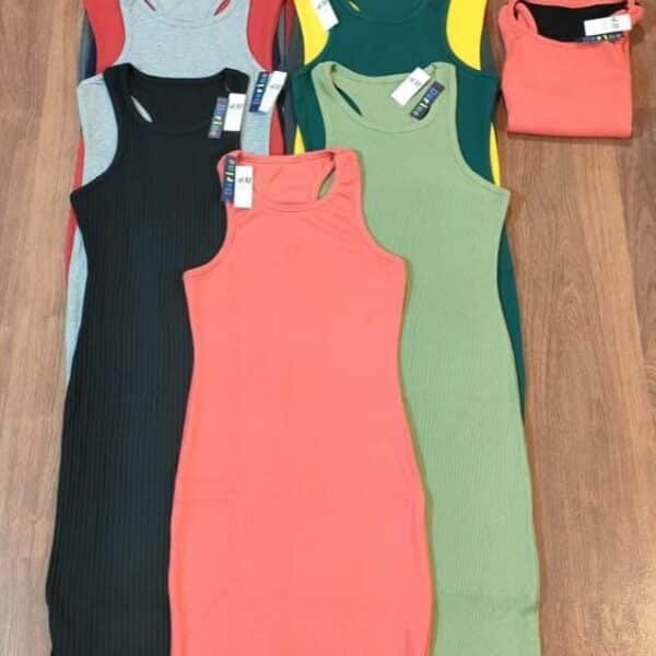 فستان حريمي ريب صيفي قطن 100% – 55 قطعة